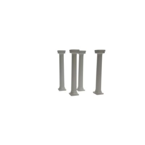 4 griechische Miet-Säulen Höhe 12,5 cm - weiß