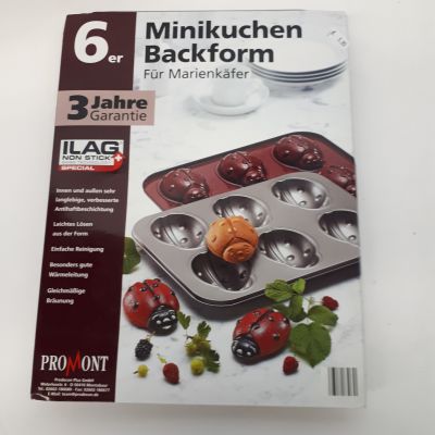 Zenker 6er Minikuchen Backform Backblech Marienkäfer